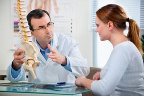 speciālista konsultācija jostas daļas osteohondrozei